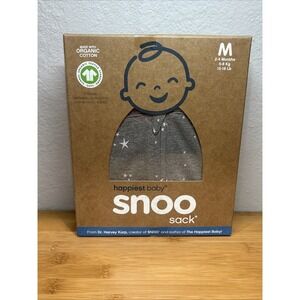 SNOO Happiest Baby Sleepea® 5-Second Baby Swaddle Size M - Gray Stars - NEW